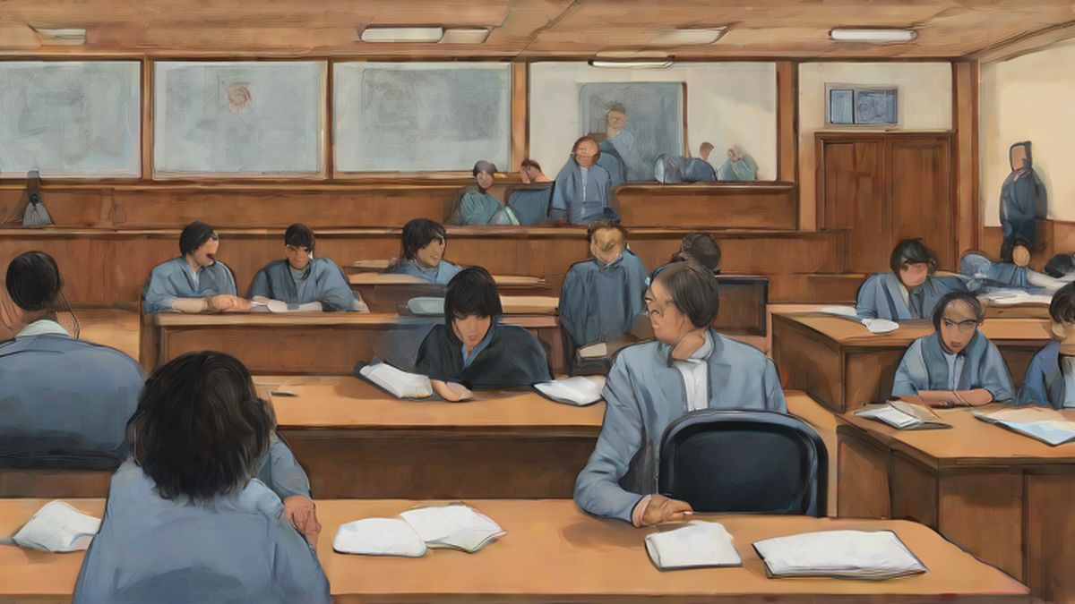 Ilustración editorial sobre sociedad: Rector supervisa examen presencial UNAM para ingreso a la universidad