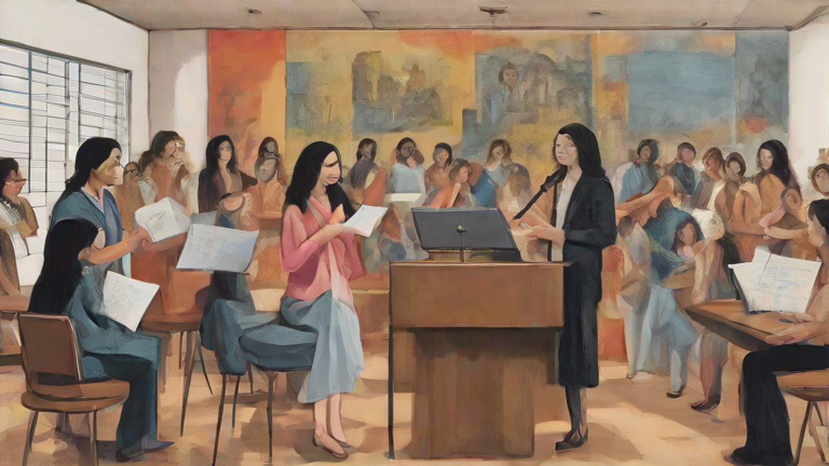 Ilustración editorial sobre cultura: Presentan a los siete semifinalistas de México Canta rumbo a la gran final