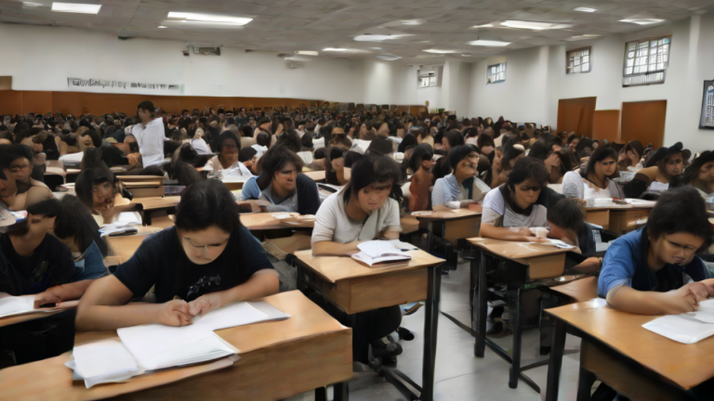 Ilustración editorial sobre sociedad: ¡Ya inició! Primeros aspirantes presentan el examen de control de la UNAM en León