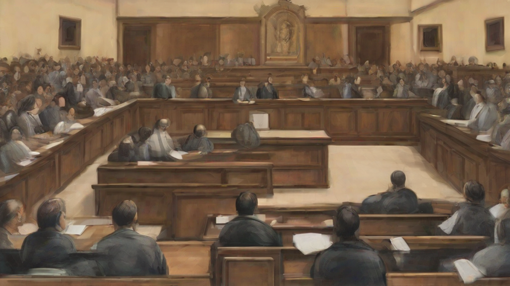 Ilustración editorial sobre sociedad: Juez admite dos amparos contra examen de control UNAM, pero niega suspensión