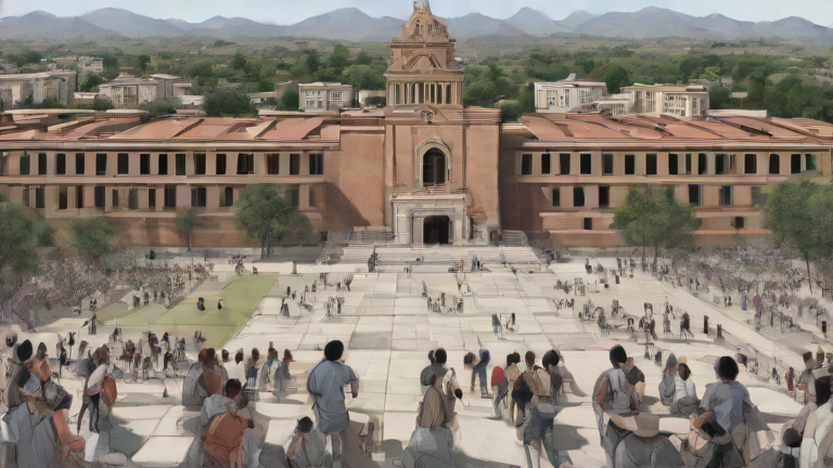 Ilustración editorial sobre educación: UNAM inicia aplicación presencial de exámenes de control en León