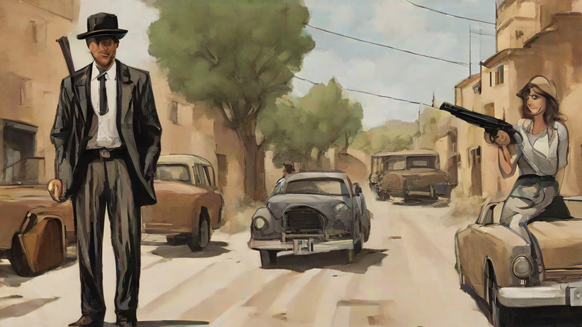 Ilustración editorial sobre sociedad: Detienen a Bonnie & Clyde chilenos por robo de casas en España